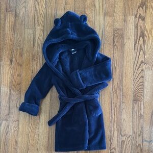 GAP Blue Plush Pajama Robe with Hood